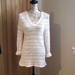 NWOT! Rag & Bone Crochet Knit V-Neck Pullover Top. M